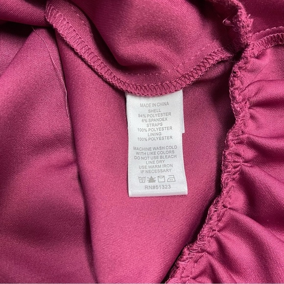 1. State Ruffle-Hem Dress Size 4 US Berry Charm Red Pink Spaghetti-Strap NWT - Picture 11 of 11